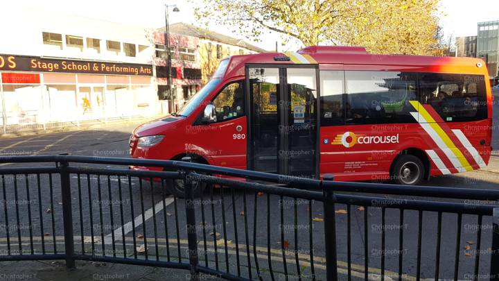 Image of Carousel Buses vehicle 980. Taken by Christopher T at 11.13.41 on 2021.11.25